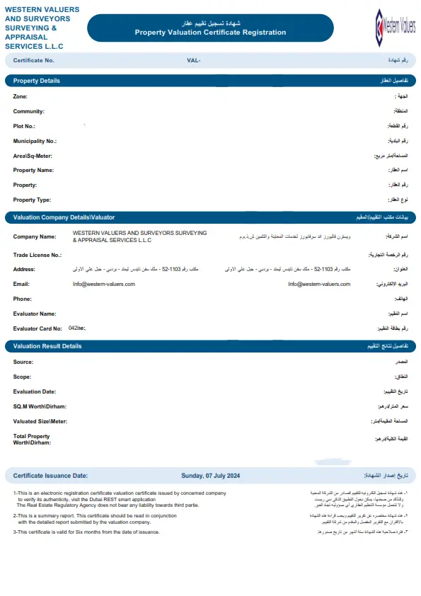 Land Valuation Services in Dubai